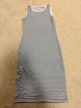 BB Dakota Gray and White Striped Sleeveless Tank